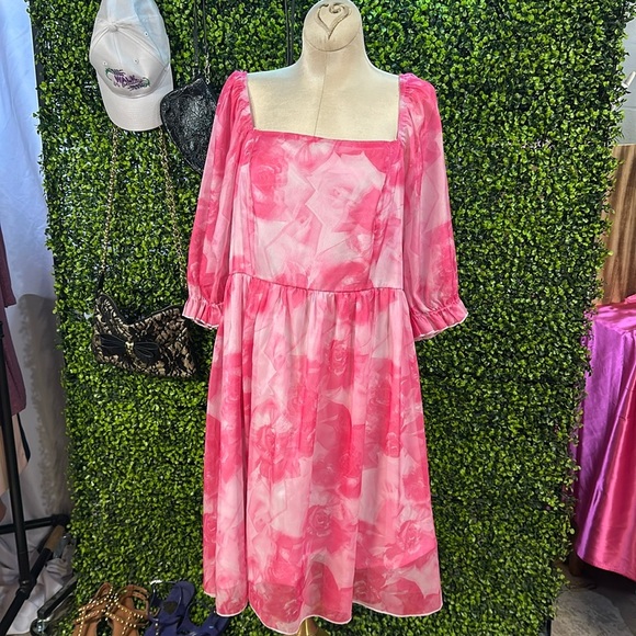 Dresses & Skirts - Bright Pink Rose Dress - Vibrant, Elegant & Perfect for Every Occasion